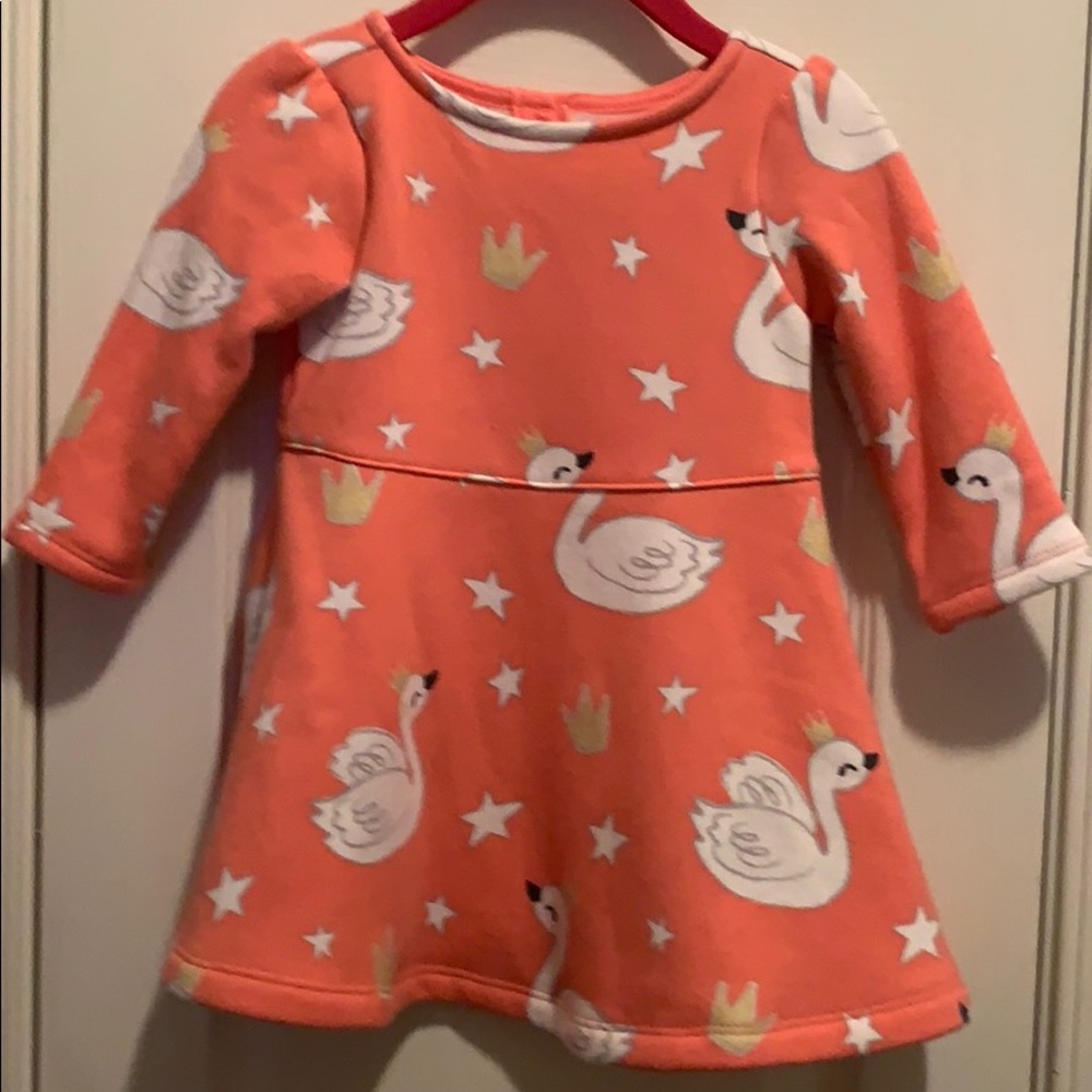 Coral Swan Dress